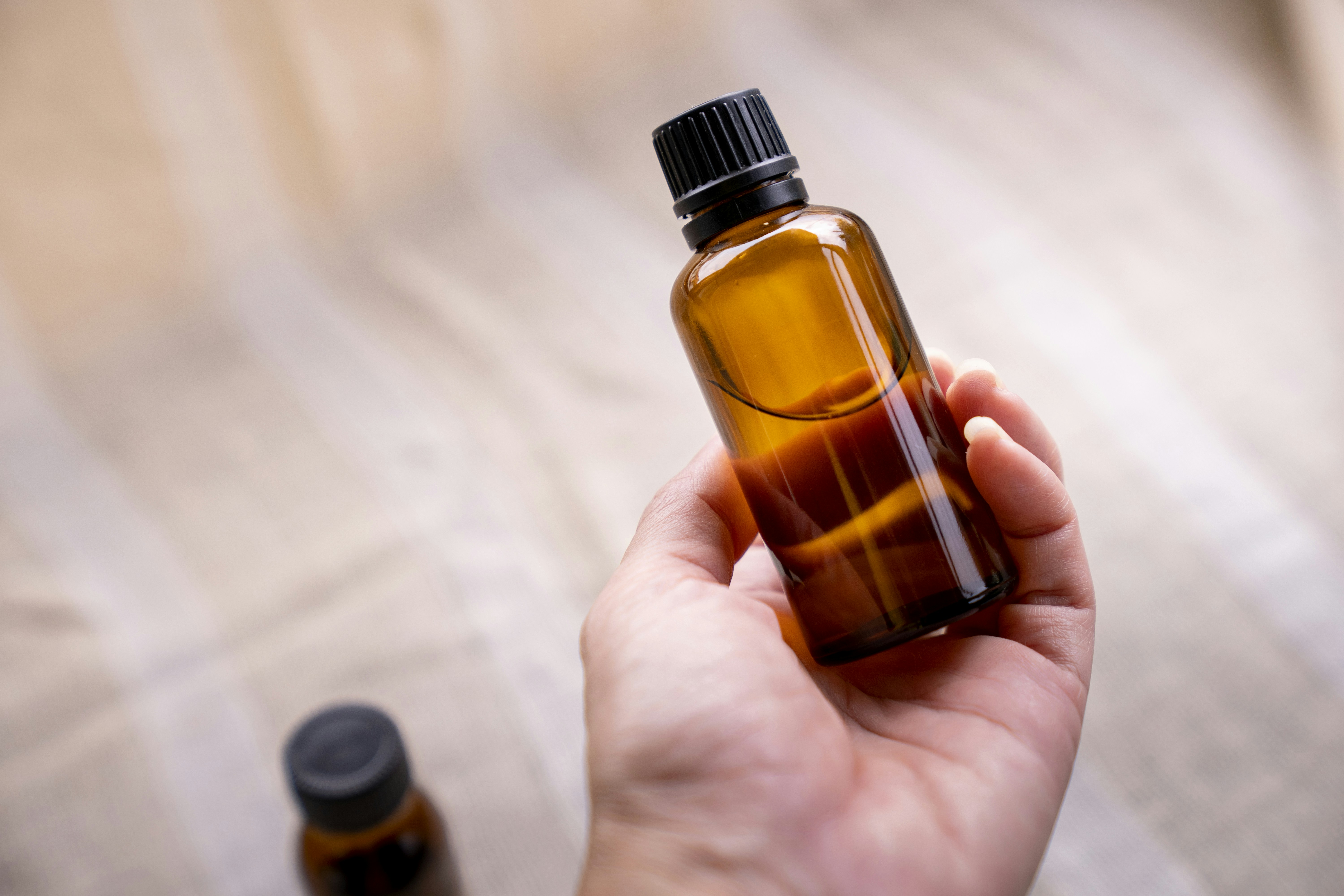 amber glass bottles